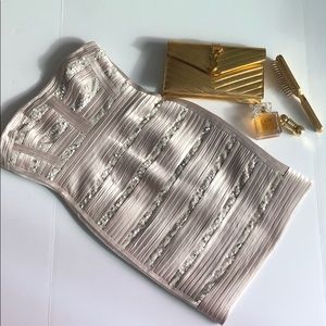 BCBG Mini Strapless Ivory Dress